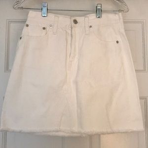 J. Crew White Denim Skirt